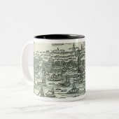 Haven van de stad Canton Tweekleurige Koffiemok (Voorkant links)