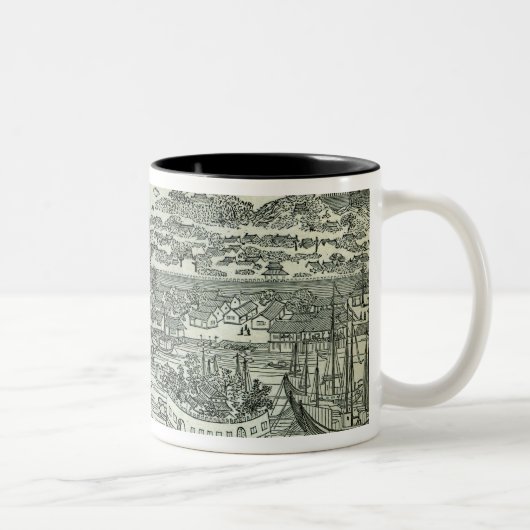 Haven van de stad Canton Tweekleurige Koffiemok (Rechts)
