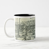 Haven van de stad Canton Tweekleurige Koffiemok (Links)