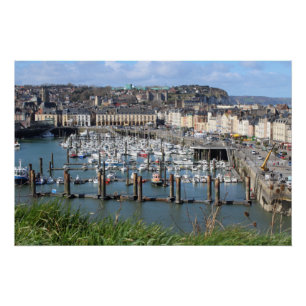 Haven van Dieppe, Normandië, Frankrijk, Perfect Poster