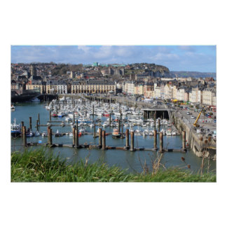 Haven van Dieppe, Normandië, Frankrijk, Perfect Poster