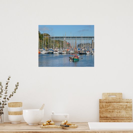 Haven van Douarnenez in de Franse feestdag Poster (Keuken)