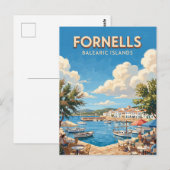 Haven van Fornells Spanje Briefkaart (Voorkant / Achterkant)
