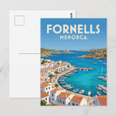 Haven van Fornells Spanje Briefkaart (Voorkant / Achterkant)