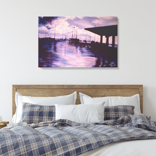 haven van Fort de France Canvas Afdruk (Insitu (Slaapkamer))