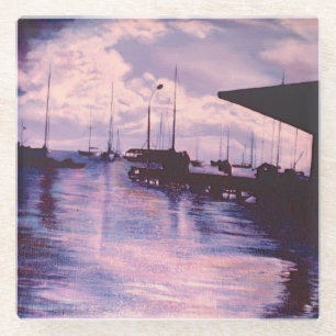 haven van Fort de France, Martinique Glazen Onderzetter