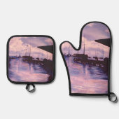 Haven van Fort De France Ovenwant & Pannenlap Set (Voorkant)