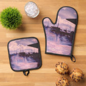 Haven van Fort De France Ovenwant & Pannenlap Set (Top down)