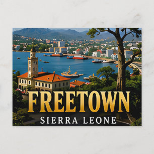 Haven van Freetown en Atlantische Schoonheid Briefkaart