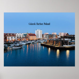 Haven van Gdansk, Polen Poster