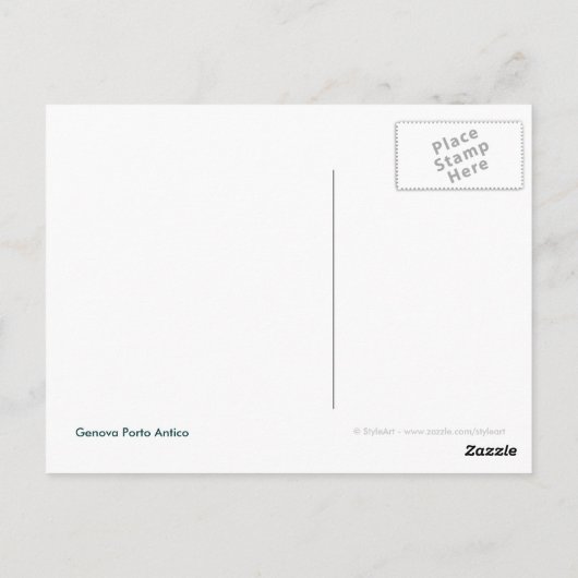 Haven van Genua Briefkaart (Achterkant)