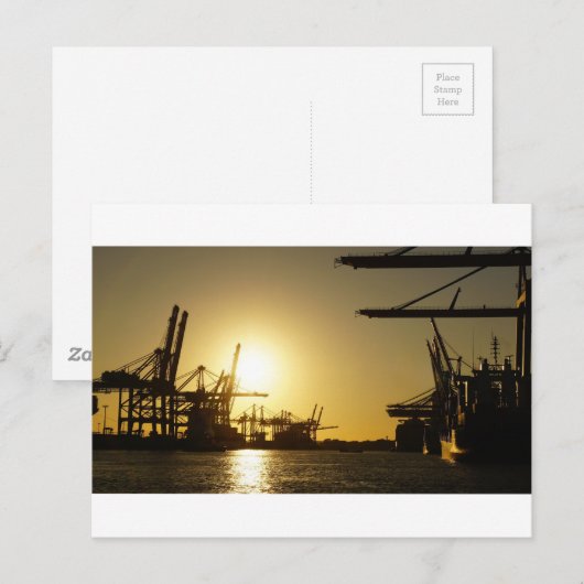 haven van hamburg briefkaart (Voorkant / Achterkant)