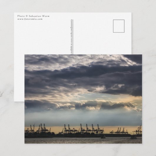 Haven van Hamburg, Duitsland Briefkaart (Voorkant / Achterkant)