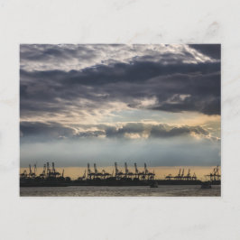 Haven van Hamburg, Duitsland Briefkaart