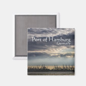 Haven van Hamburg - Duitsland Magneet (Voorkant / Achterkant)