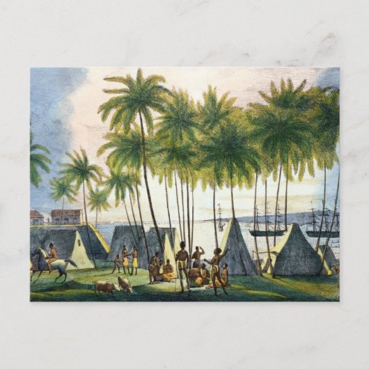 Haven van Hanarourou op de Sandwich-eilanden Briefkaart (Voorkant)