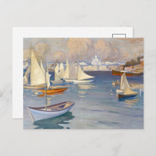 Haven van Helsinki | Albert Edelfelt Briefkaart (Voorkant / Achterkant)