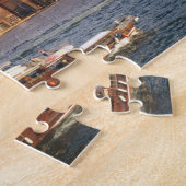 Haven van Hong Kong bij zonsondergang Legpuzzel (Zijkant)