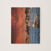 Haven van Hong Kong bij zonsondergang Legpuzzel (Verticaal)