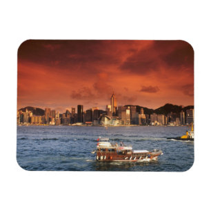 Haven van Hong Kong bij zonsondergang Magneet