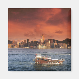 Haven van Hong Kong bij zonsondergang Magneet