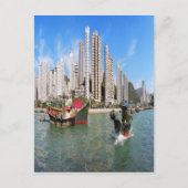 haven van Hongkong Briefkaart (Voorkant)