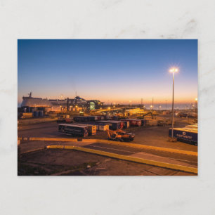Haven van Hull Zonsondergang Maritieme Industriële Briefkaart