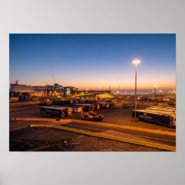 Haven van Hull Zonsondergang Maritieme Industriële Poster