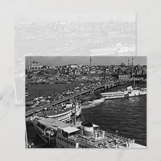  haven van Istanbul Galata in Turkije Briefkaart (Voorkant / Achterkant)