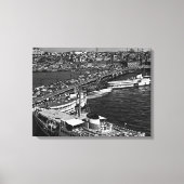 haven van Istanbul Galata in Turkije Canvas Afdruk (Voorkant)