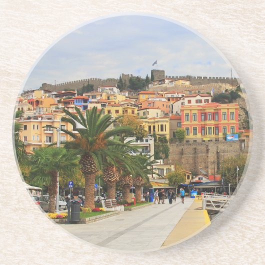 Haven van Kavala, Onderzetter van de Griekse ronde (Voorkant)