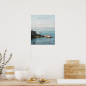 Haven van Korfoe-stad panorama Poster (Keuken)