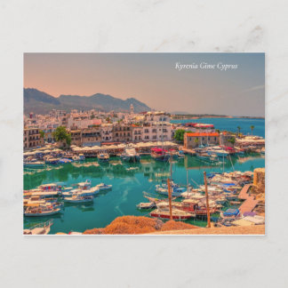 Haven van Kyrenia Girne Cyprus/Turkije Feestdagenkaart