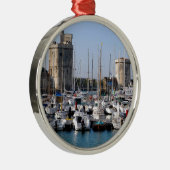 Haven van La Rochelle in Frankrijk Metalen Ornament (Rechts)