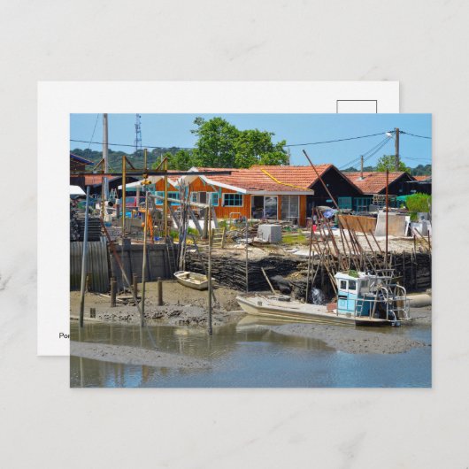 Haven van La Teste de Buch in Frankrijk Briefkaart (Voorkant / Achterkant)