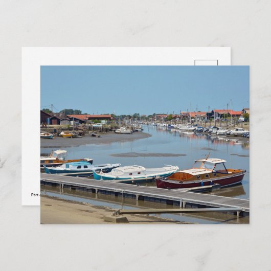 Haven van La Teste de Buch in Frankrijk Briefkaart (Voorkant / Achterkant)