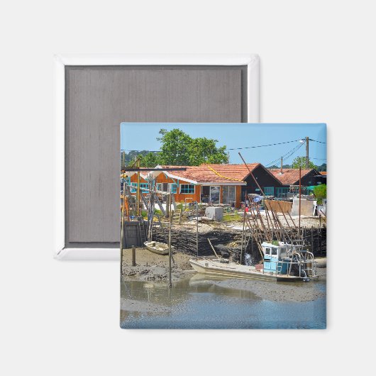 Haven van La Teste de Buch in het Franse Briefkaar Magneet (Voorkant / Achterkant)