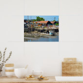 Haven van La Teste de Buch in het Franse Briefkaar Poster (Keuken)