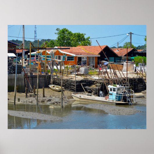 Haven van La Teste de Buch in het Franse Briefkaar Poster (Voorkant)