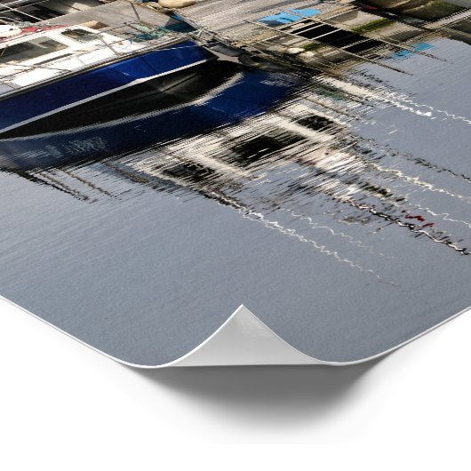 Haven van Le Tréport in Frankrijk Poster (Hoek)