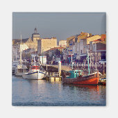 Haven van Les Sables d'Olonne in het Franse Briefk Magneet (Voorkant)