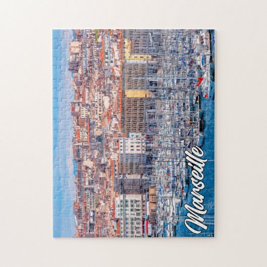 Haven van Marseille, Frankrijk Legpuzzel (Verticaal)
