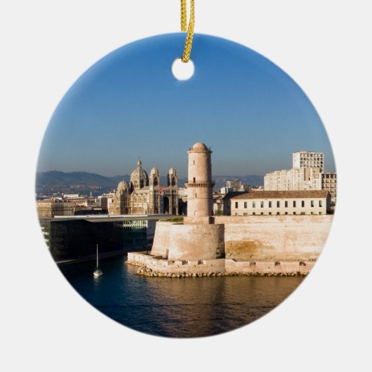 Haven van Marseille Keramisch Ornament (Voorkant)