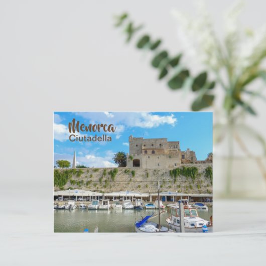 Haven van Menorca Ciutadella Briefkaart (Staand voorkant)