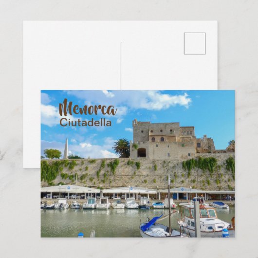Haven van Menorca Ciutadella Briefkaart (Voorkant / Achterkant)