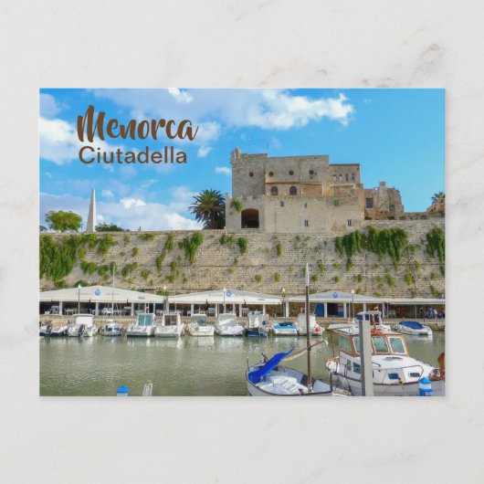 Haven van Menorca Ciutadella Briefkaart (Voorkant)
