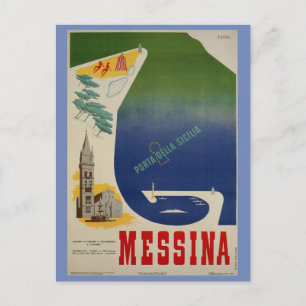 Haven van Messina in de Italiaanse regio Sicilië Briefkaart