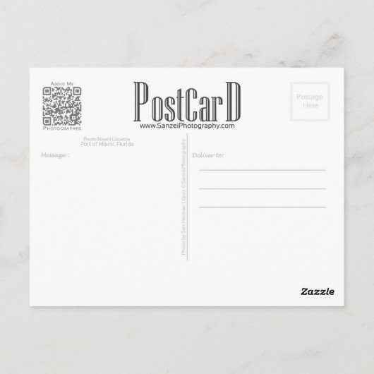 Haven van Miami Briefkaart (Achterkant)