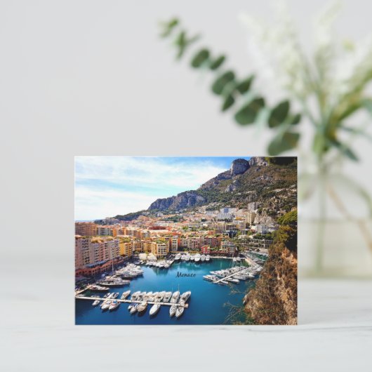 Haven van Monaco Briefkaart (Staand voorkant)