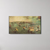 Haven van Napels door Pieter Bruegel de Elder Canvas Afdruk (Voorkant)